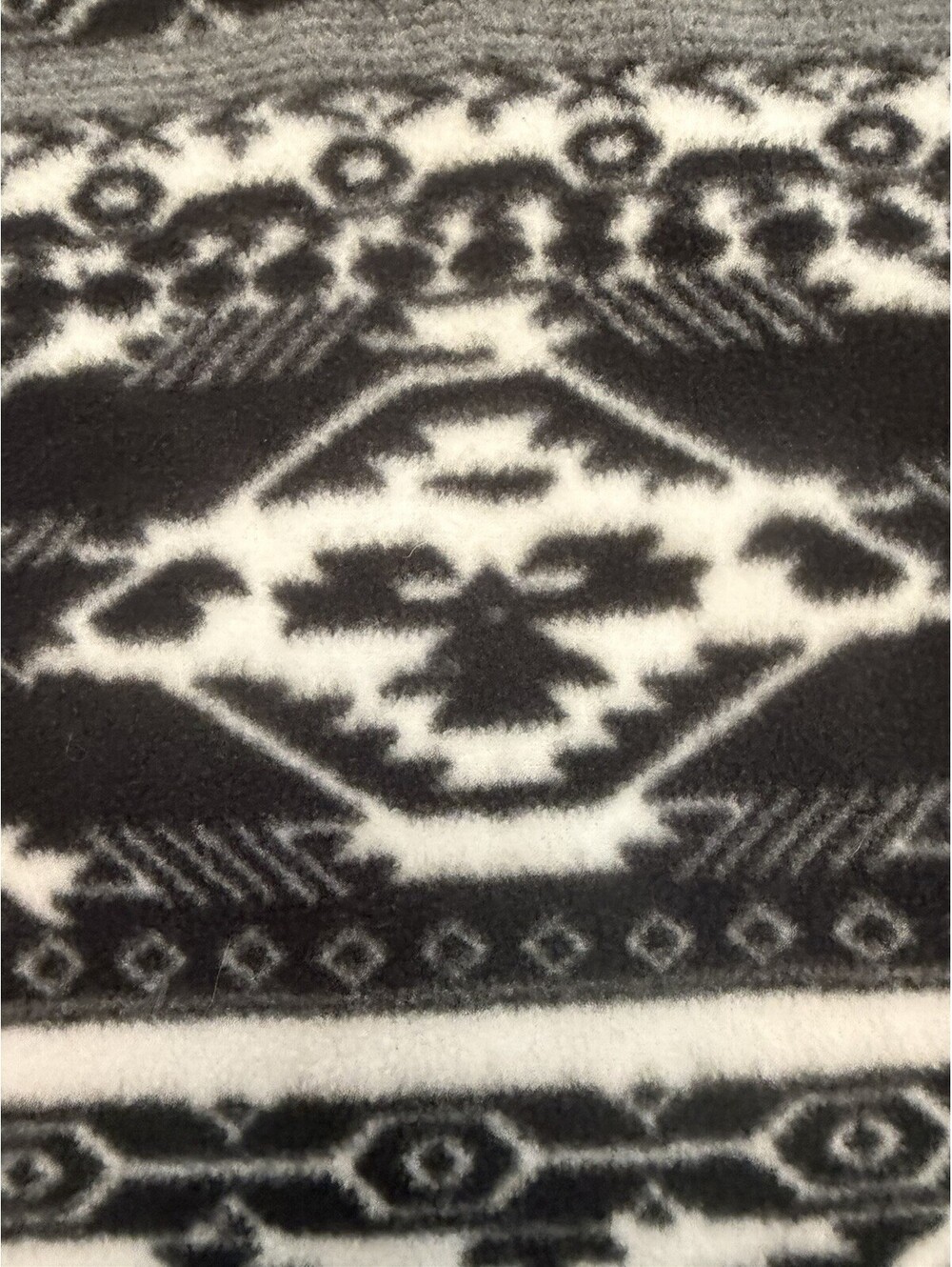 Eddie Bauer Sweater Womens Small Black White Fleece Pullover 3/4 Zipper - Picture 7 of 9